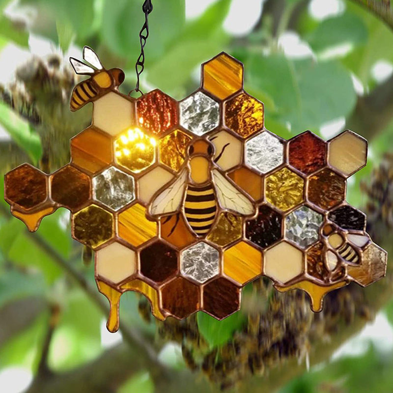 Stained Honeycomb Hanging Decoration