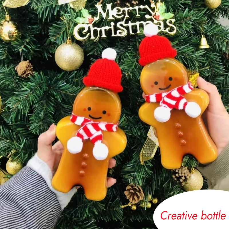 Gingerbread Man Juice Drink Creative Bottle