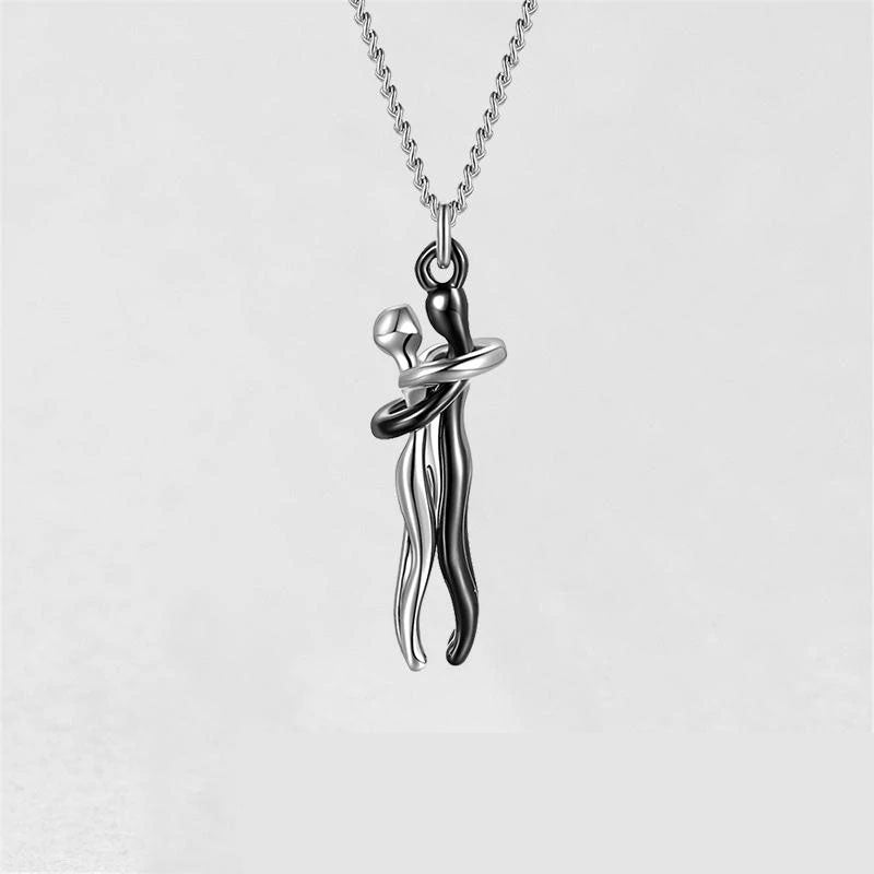 Men And Woman Embrace Clavicle Chain Necklace