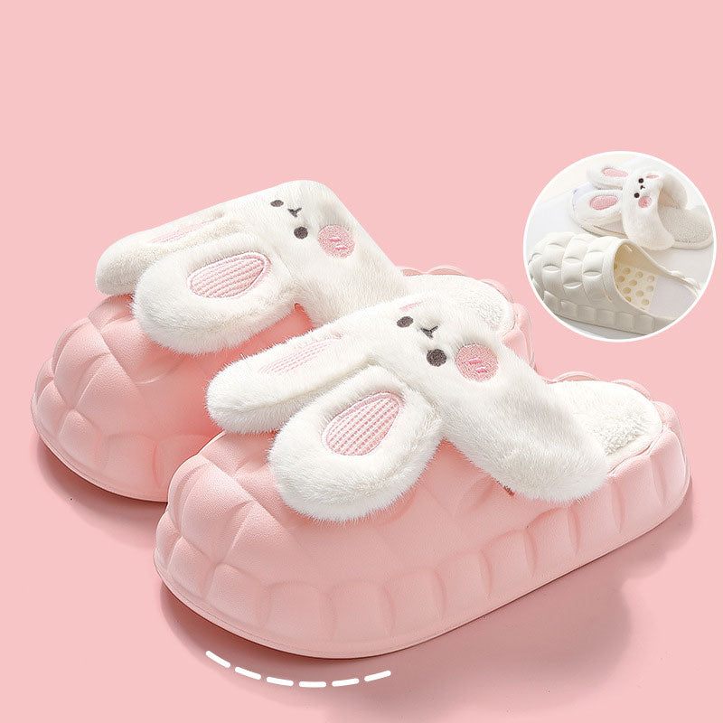 Cute Waterproof Removable Cotton Slippers