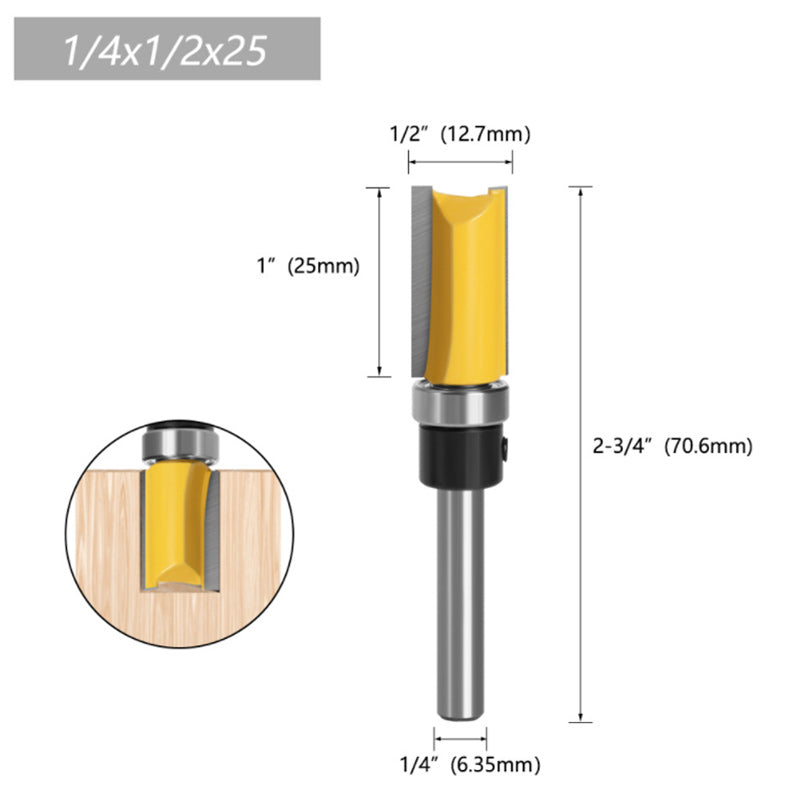 Pattern Flush Trim Router Bit Set