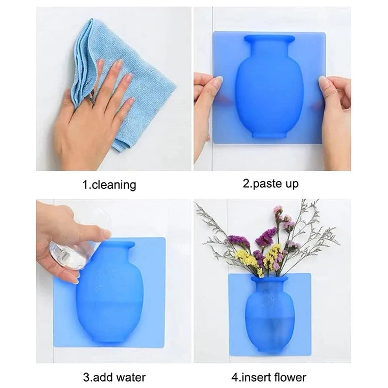 🌹Silicone Reusable Wall-Mounted Vase