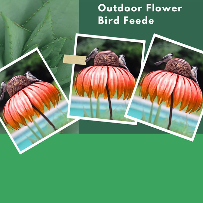 Outdoor Cone Flower Bird Feeder