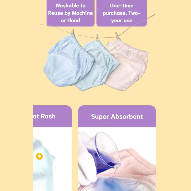 Super Absorbent Gauze Baby Breathable Diaper Pants