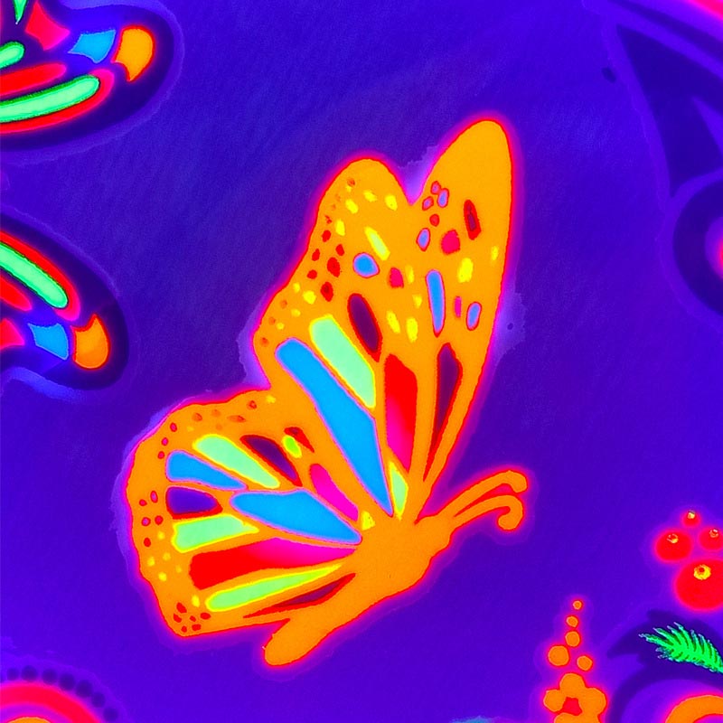 Fluorescent Butterfly Tattoo Sticker