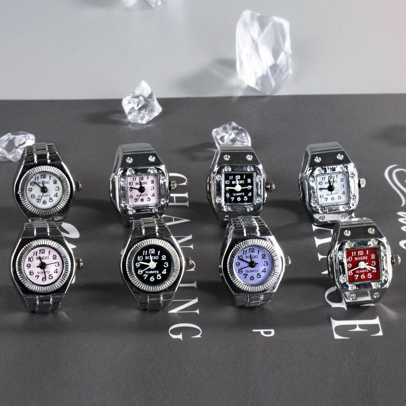 Alloy Case Ring Watch