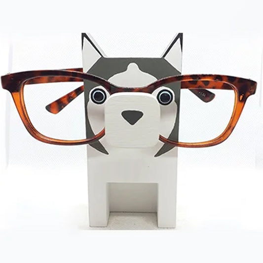 Handmade Husky Eyeglasses Stand