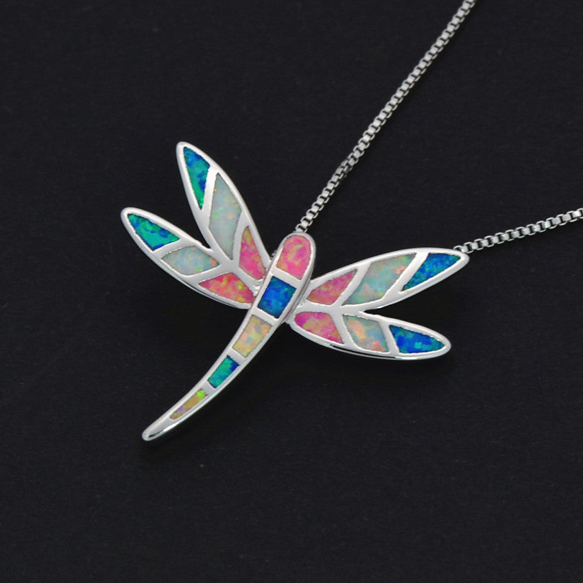 Colored Dragonfly Necklace