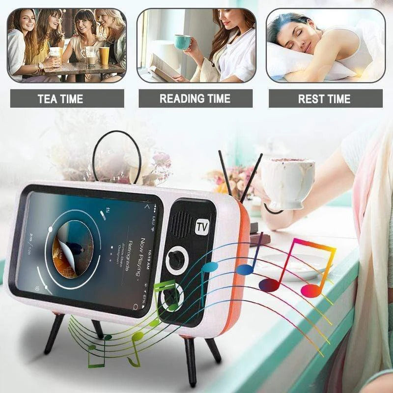 Retro TV BlueTooth Speaker Mobile Phone Holder