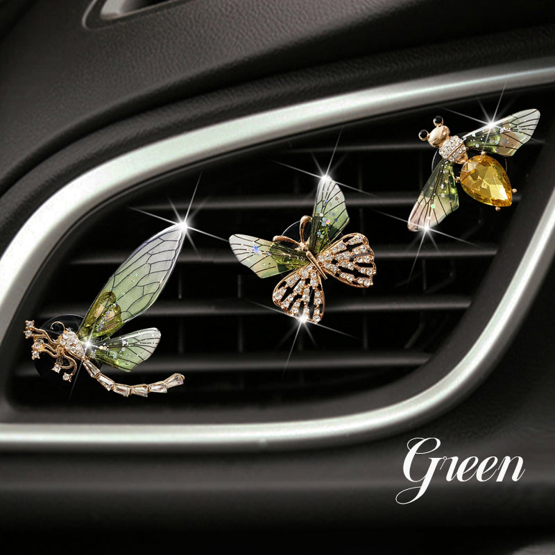 Exquisite Metal Butterfly Bee Dragonfly Car Perfume Clip