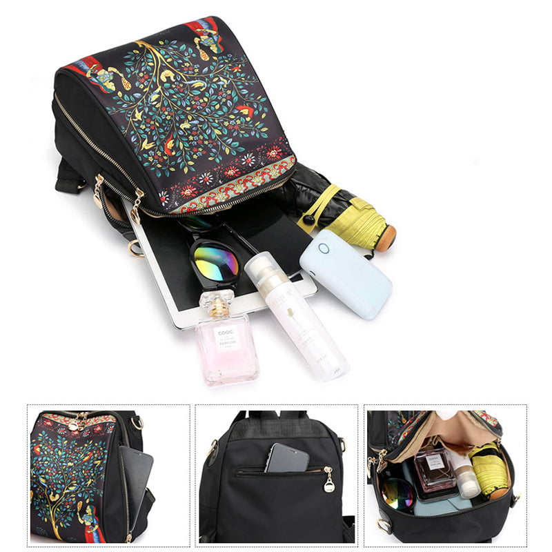 2 bags (Print backpack / shoulder bag) / height 25CM* width 15CM* thickness 30CM