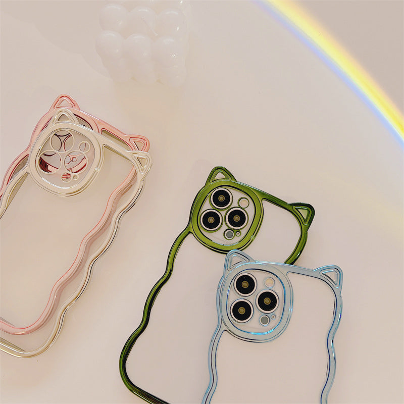 Electroplating Cat Ears Mobile Phone Case