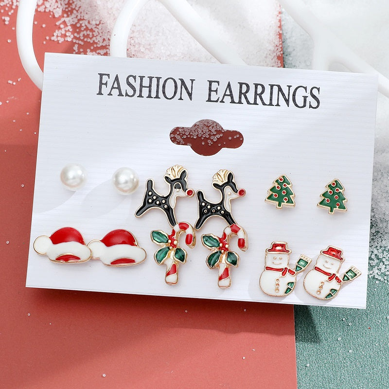 Christmas Stud Earrings Set