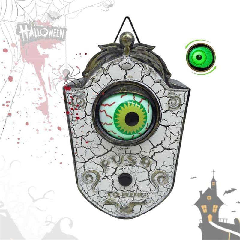 Halloween One-eyed Lightup Eyeball Door Bell Decoration