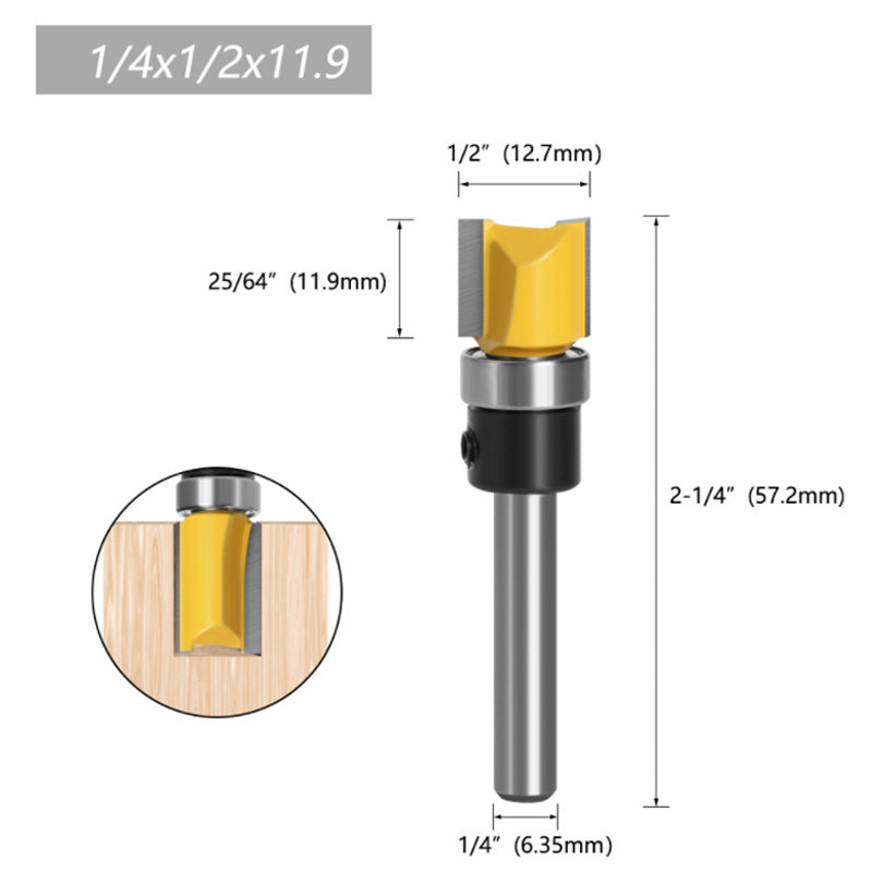 Pattern Flush Trim Router Bit Set