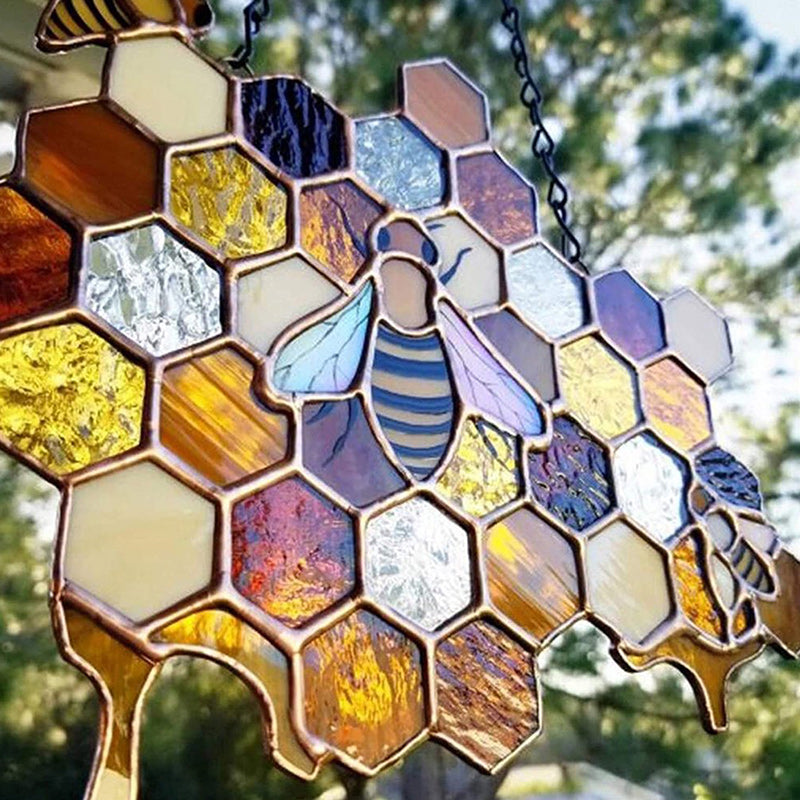 Stained Honeycomb Hanging Decoration