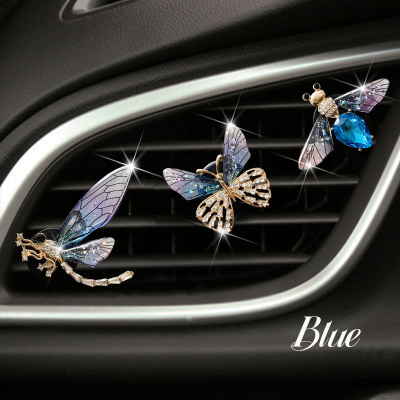 Exquisite Metal Butterfly Bee Dragonfly Car Perfume Clip