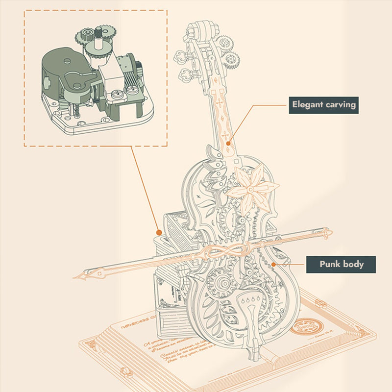 DIY Handmade Jigsaw Puzzle Music Box Toy