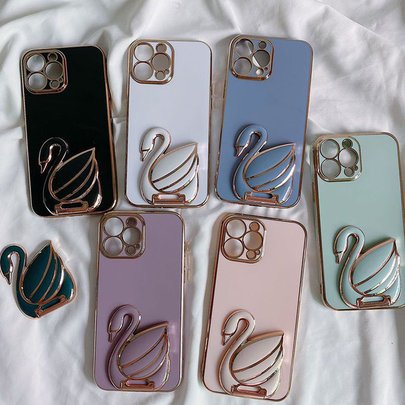 Swan Electroplating Mobile Phone Case Bracket