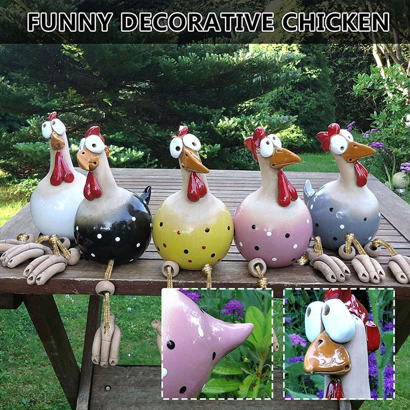 Handmade Big Eyes Fun Chicken Decoration