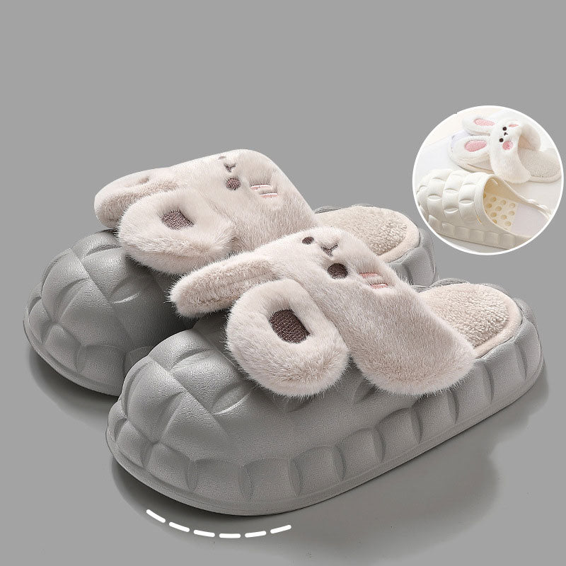 Cute Waterproof Removable Cotton Slippers