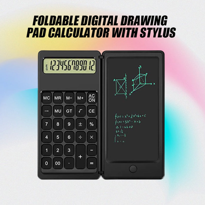 Foldable Digital Drawing Pad Calculator with Stylus