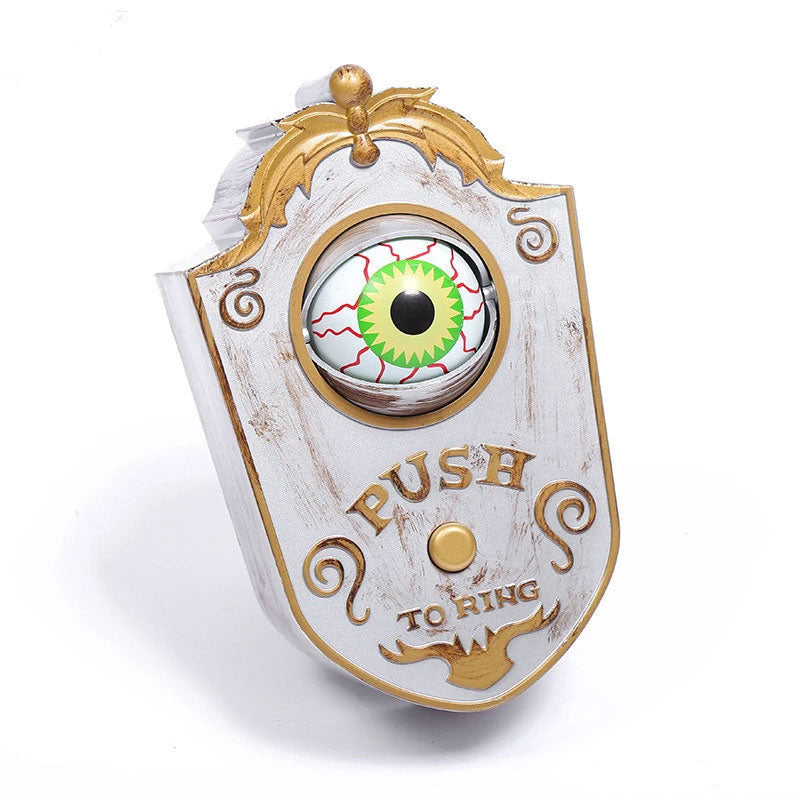 Halloween One-eyed Lightup Eyeball Door Bell Decoration