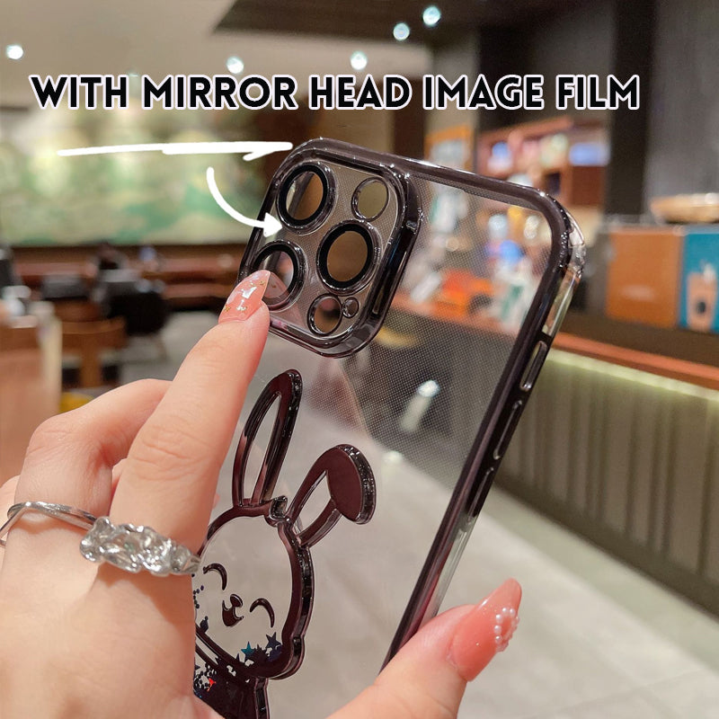 3D Cute Rabbit Quicksand Phone Case