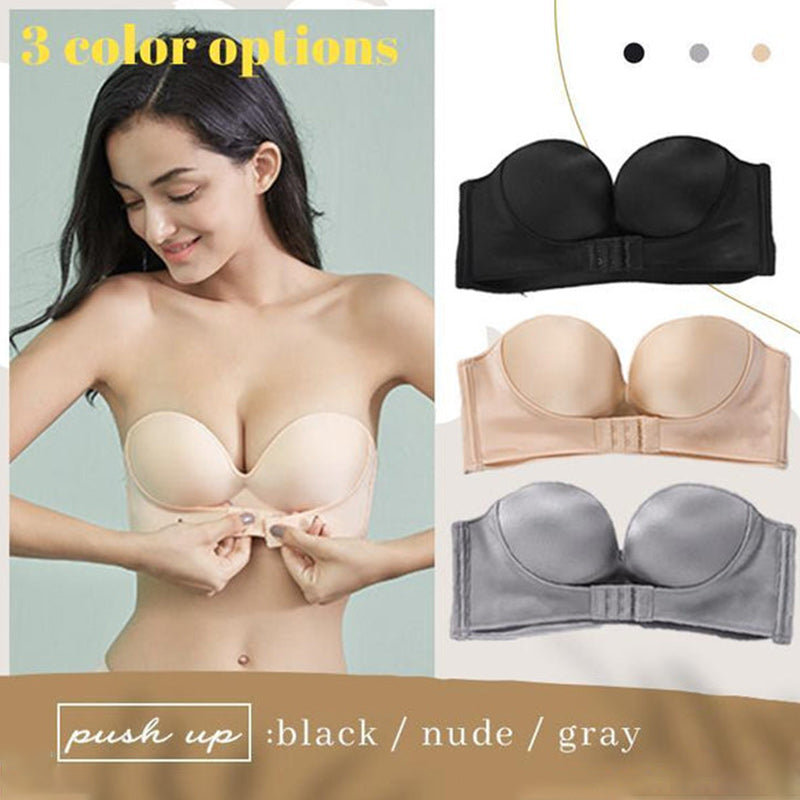 Strapless Front Buckle Lift Bra