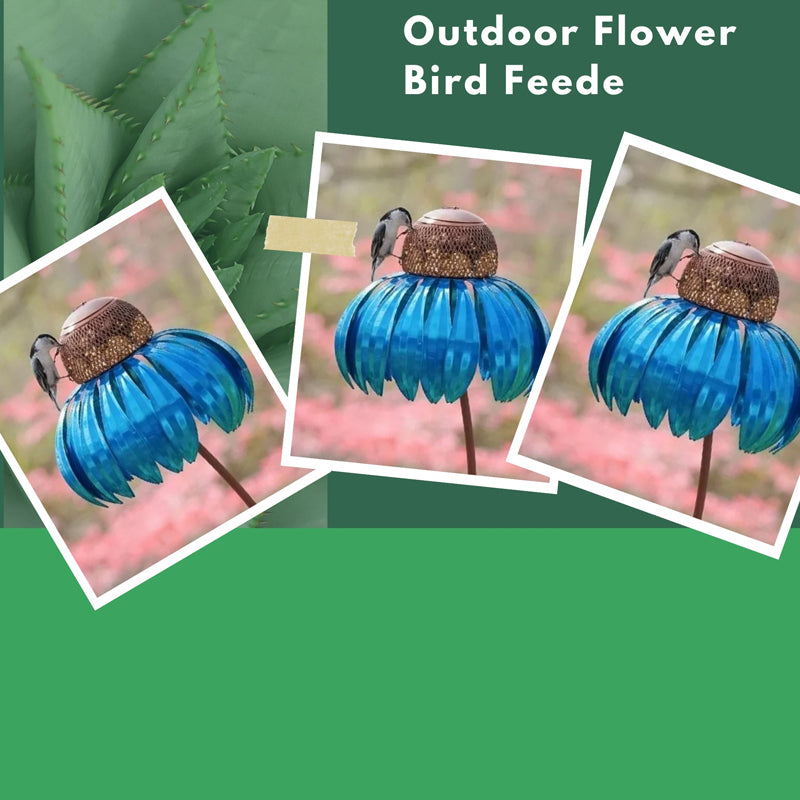 Outdoor Cone Flower Bird Feeder