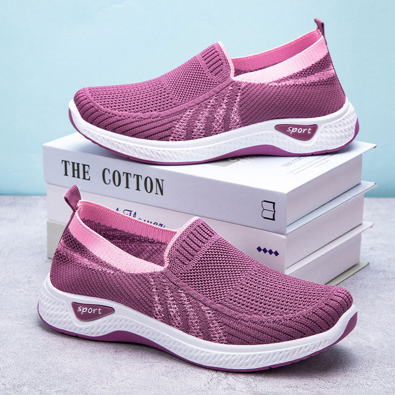 Soft Bottom Middle And Old Mother Shoes Fly Knitting Women's Shoes