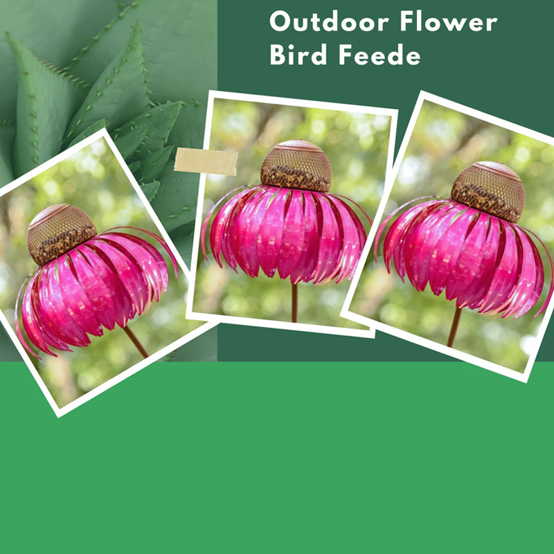 Outdoor Cone Flower Bird Feeder