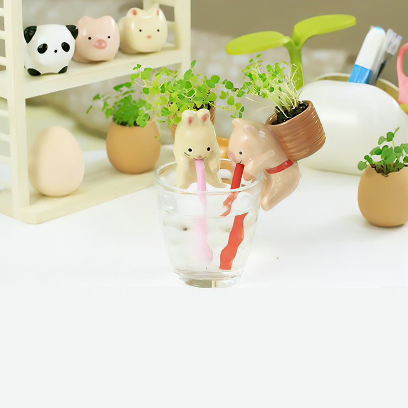 Pooh Animal Straw