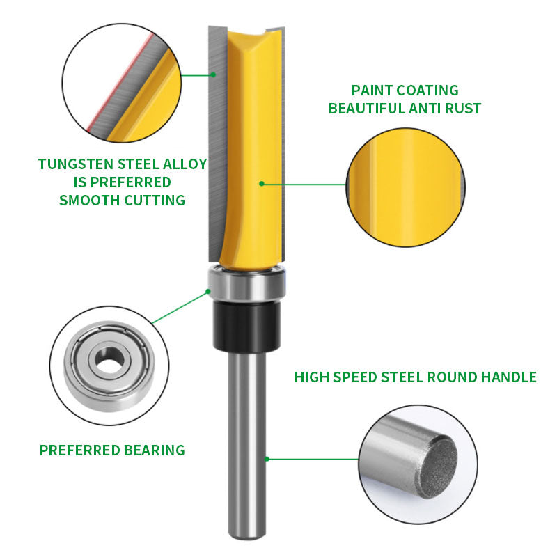 Pattern Flush Trim Router Bit Set