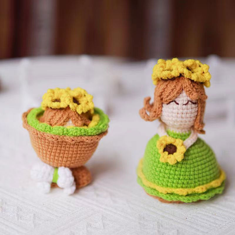 Hand-woven Diy Dress-up Bride Doll