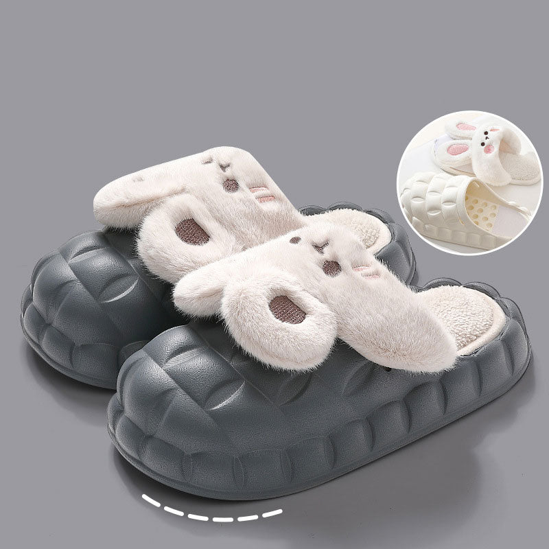 Cute Waterproof Removable Cotton Slippers