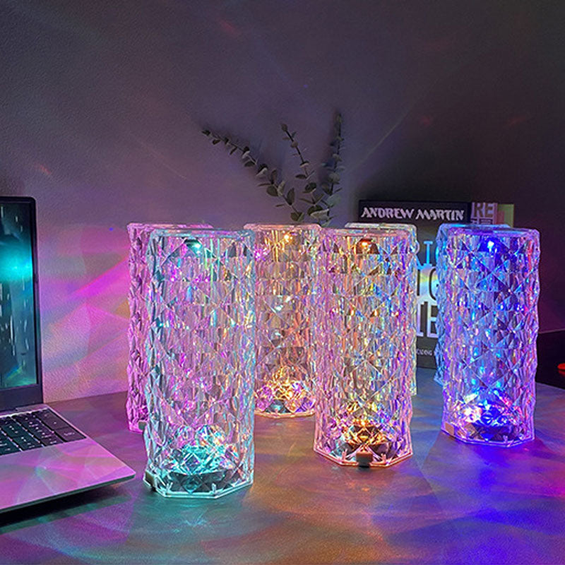 Crystal Rose Changing Led Lamp