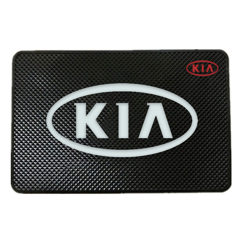 Automotive anti-skid pad with logo vehicle mounting pad