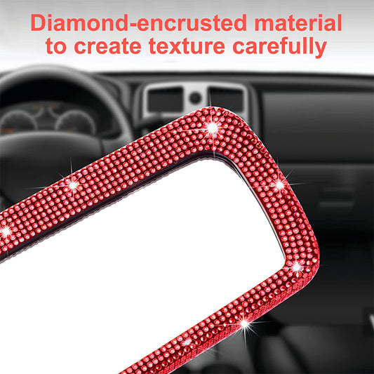 Car Mirror Accessories With Crystal Diamonds