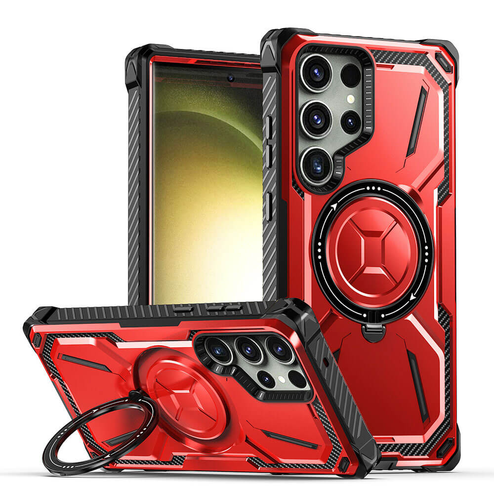 Metal Armor Four Corners Shockproof Magnetic Phone Case