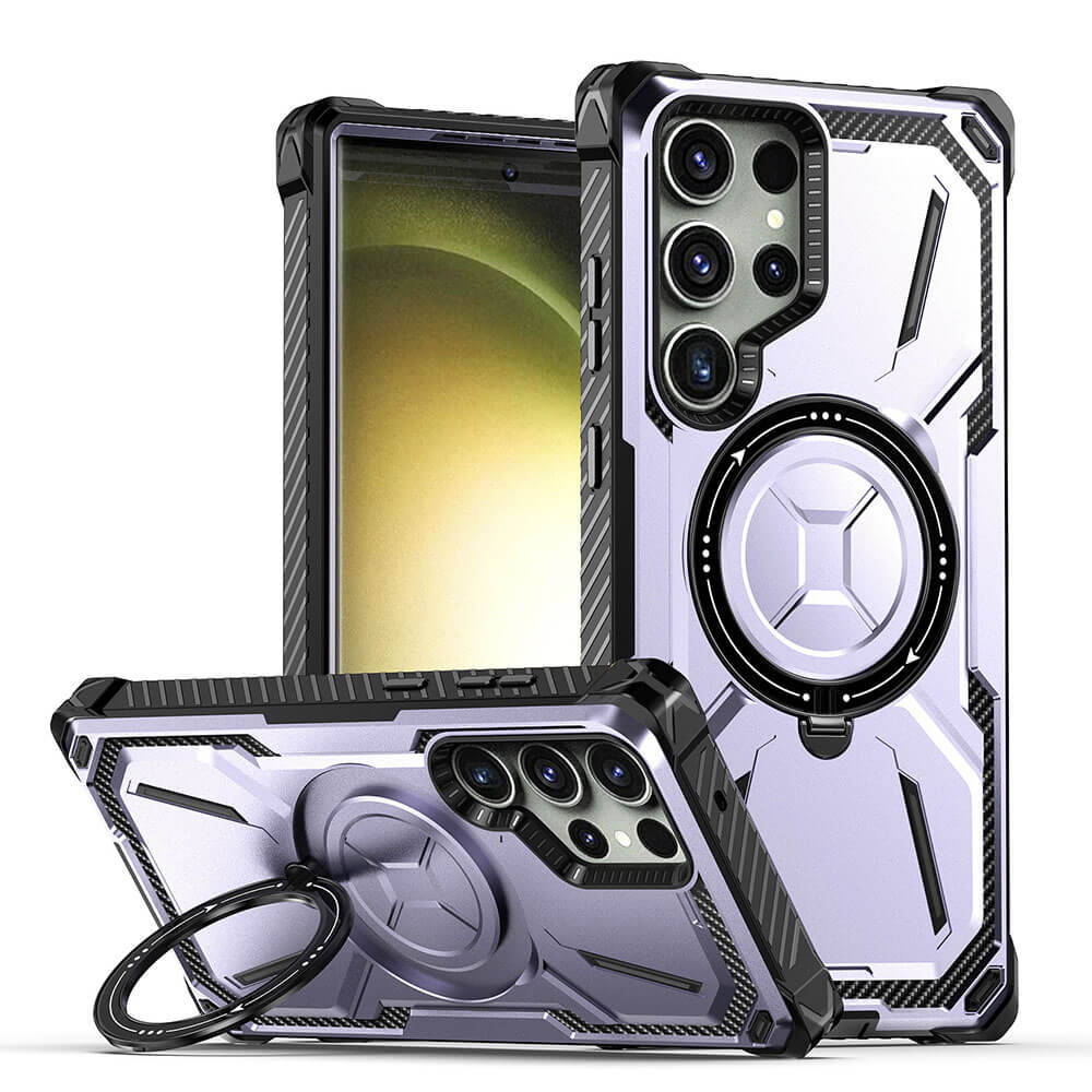 Metal Armor Four Corners Shockproof Magnetic Phone Case