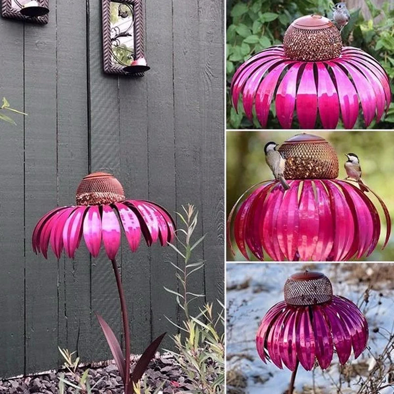 Outdoor Cone Flower Bird Feeder