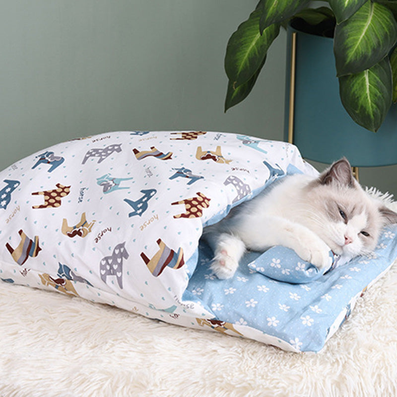 Pet Pillow Bed, Washable Detachable Quilt, Cat Nest, Cat Sleeping Bag