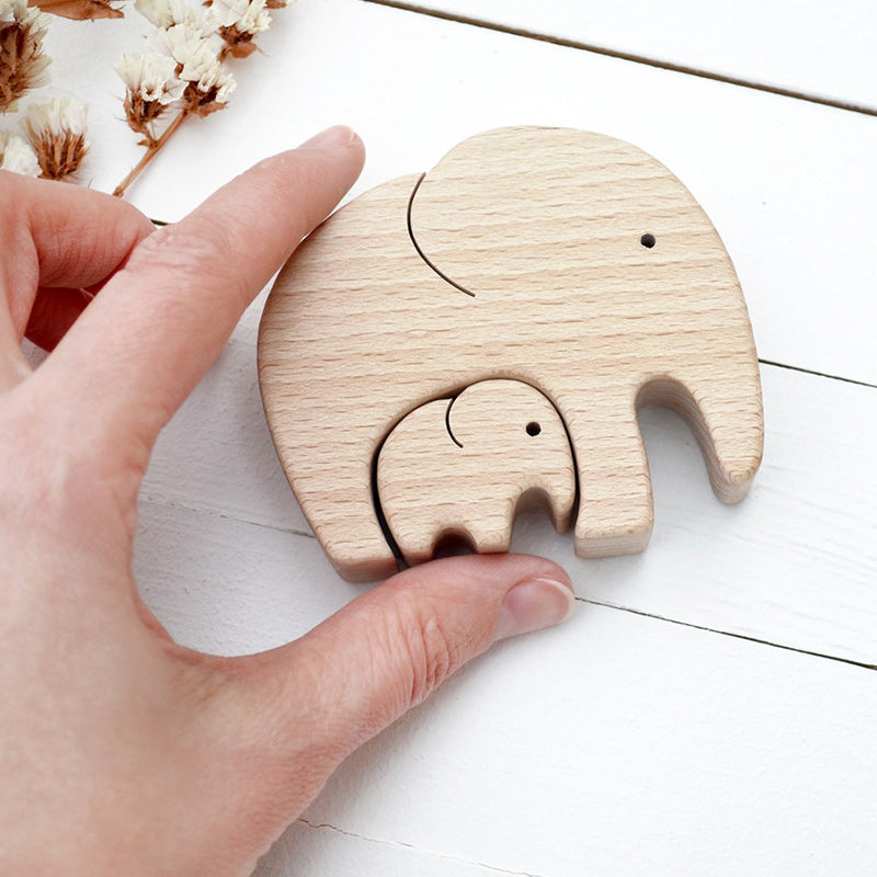 Hand-carved Wooden Animal Decor