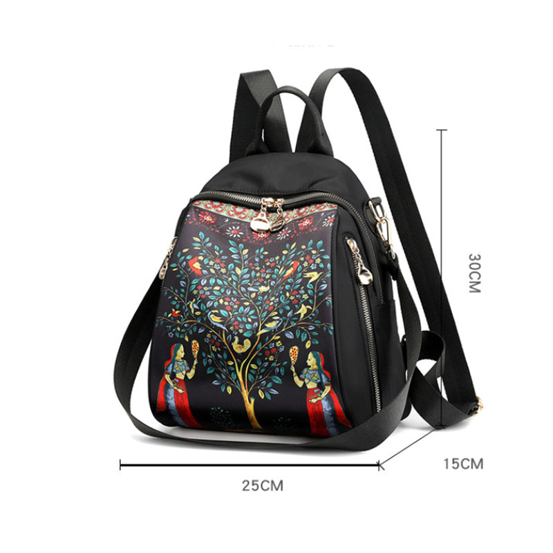 2 bags (Print backpack / shoulder bag) / height 25CM* width 15CM* thickness 30CM