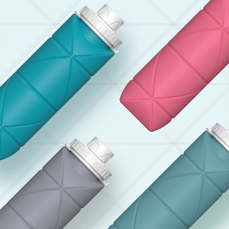 Collapsible Silicone Water Bottle, for Sports, Camping, Travelling