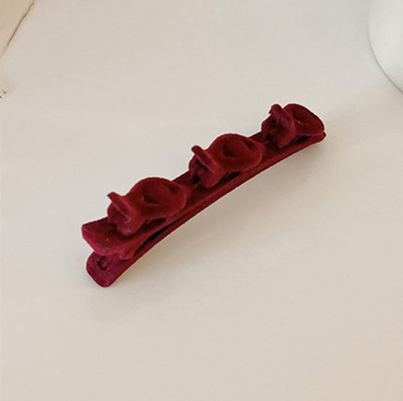 Velvet-textured Braid, Broken Hair Artifact, Duck Beak Hair Clip