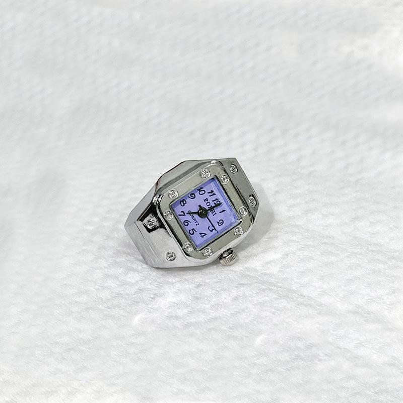 Alloy Case Ring Watch