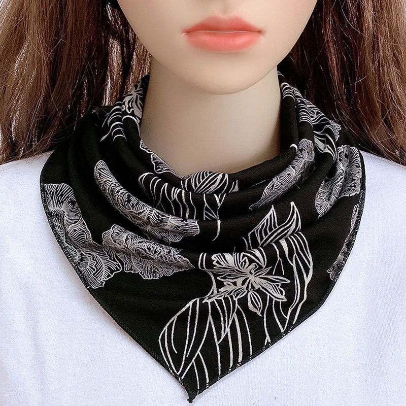 Women Versatile Neck Protection Windproof And Sun-proof Triangle Scarf