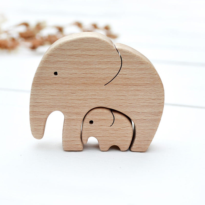 Hand-carved Wooden Animal Decor